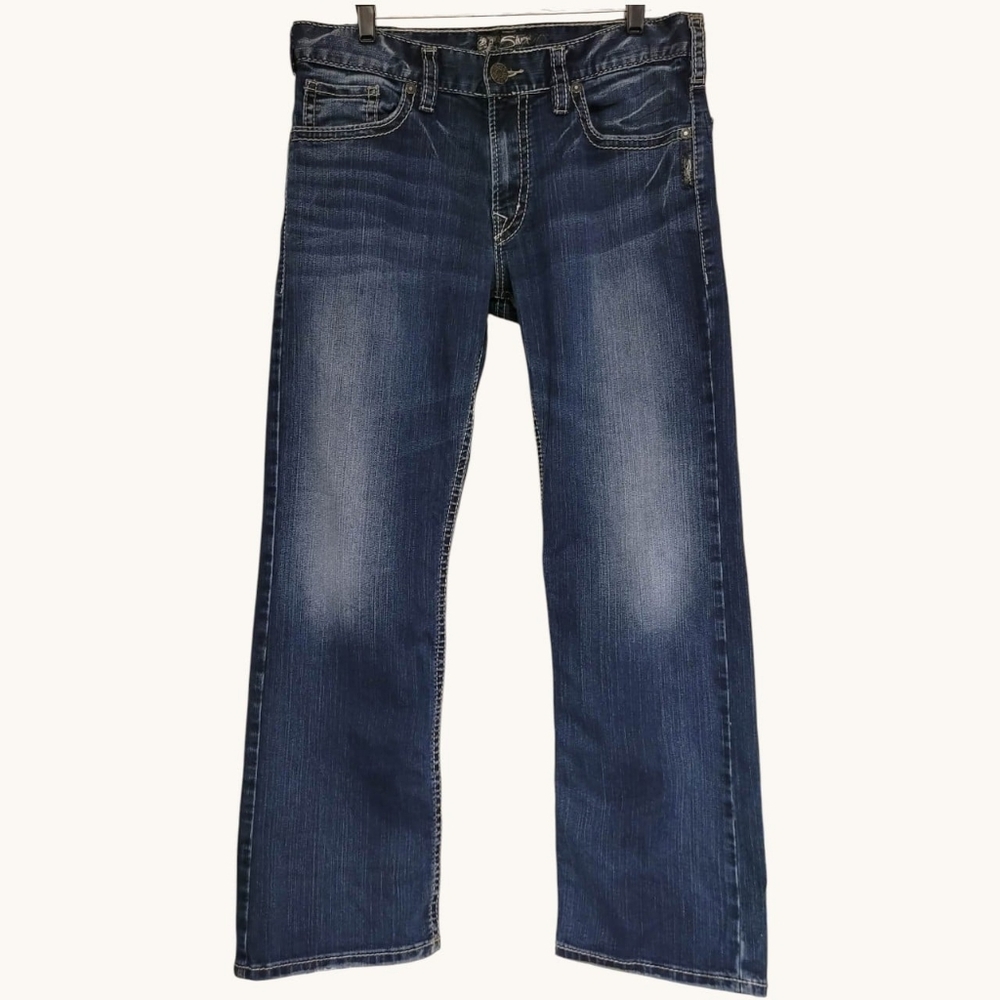 Silver Jeans Zac Relaxed Straight Bootcut Jeans Mens W35 L31 (tag 34/32)